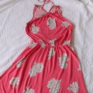 Floral Pink, Blue, and White Dress